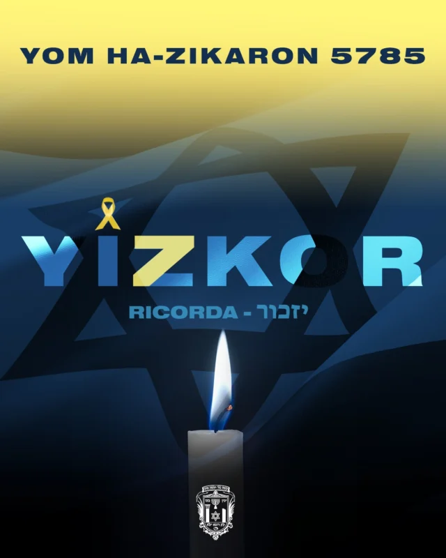 Da questa sera, e per le prossime 24 ore, commemoriamo Yom Ha-Zikaron in ricordo dei caduti nelle guerre dello Stato di Israele e delle vittime del terrorismo.

#memoria #7ottobre #yomhazikaron #romaebraica #comunitaebraicadiroma
